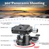 CAVIX Ball Head Mount with 1/4" Screw Arca Type Quick Release Plate 360 Degree Swivel Tripod Ball Head Loading 22lb/10kg view 3