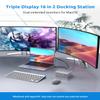 USB C Hub, 16 in 2 Docking Station- Dual 4K HDMI, 6 USB, VGA, RJ45, SD/TF Card Reader - Triple Display for MacOS with Thunderbolt 3 (Not for M1) view 3