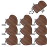 10 PCS USB2.0 16GB Flash Driver USB Memory Thumb Stick Wooden Heart Shape USB Stick (2.0 16GB, Heart Shape-2) view 1