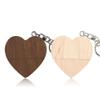 10 PCS USB2.0 16GB Flash Driver USB Memory Thumb Stick Wooden Heart Shape USB Stick (2.0 16GB, Heart Shape-2) view 2