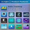 FoMaKo AI Auto Tracking HDMI PTZ Camera 20x Optical Zoom for Church Services Worship Education(2pcs) + KC608 Pro PTZ Controller (FMK12UH Prox2 + KC608 Pro) view 4