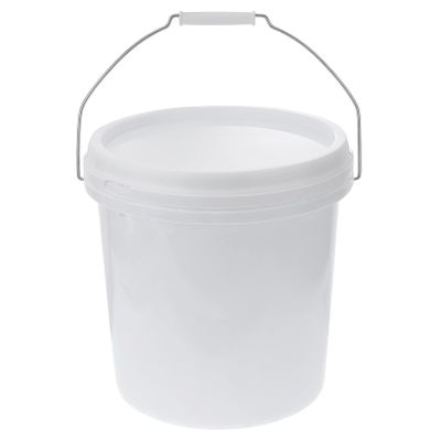 Homoyoyo Portable White Plastic Water Bucket Handle Multi-Functional Storage for Home Fishing and Painting Use and Practical Design for Everyday Tasks