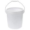 Homoyoyo Portable White Plastic Water Bucket Handle Multi-Functional Storage for Home Fishing and Painting Use and Practical Design for Everyday Tasks view 1