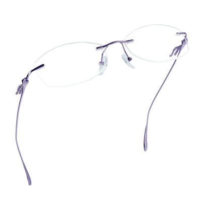 LifeArt Pure Titanium Frame Glasses/Blue Light Blocking Reading Glasses, Reduce Eyestrain, Stylish for Men and Women(Purple,+1.50 Magnification)