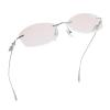 LifeArt Pure Titanium Frame Glasses/Blue Light Blocking Reading Glasses, Reduce Eyestrain, Stylish for Men and Women(Silver,+3.50 Magnification) view 1