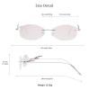 LifeArt Pure Titanium Frame Glasses/Blue Light Blocking Reading Glasses, Reduce Eyestrain, Stylish for Men and Women(Silver,+3.50 Magnification) view 4