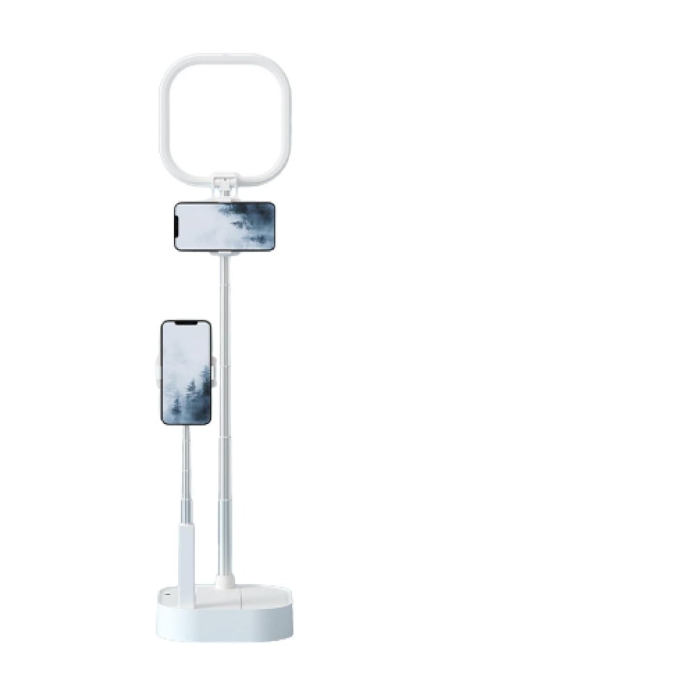 Portable Retractable Phone Holder Multifunctional Rotatable Led Foldable Video Recording Universal with Selfie Fill Light V8-(includingremotecontrol)