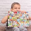 Animal Stickers for Kids 200 Pcs Kawaii Cute Animal Sticker Packs, Teacher Classroom Prizes for Reward, Waterproof Vinyl Stickers for Water Bottles Laptop Scrapbooking Journaling Diary Skateboard etc view 4