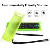 2 Pack Silicone Remote Cover Case Glow in The Dark, Anti-Slip Silicone Protective Case with Lanyard(Glow Green & Glow Yellow) view 4