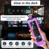 2 Packs Protective Remote Cover Case, Silicone Sleeve Remote Control Cover Glow in The Dark with Lanyard(Glow Purple & Glow Blue) view 3