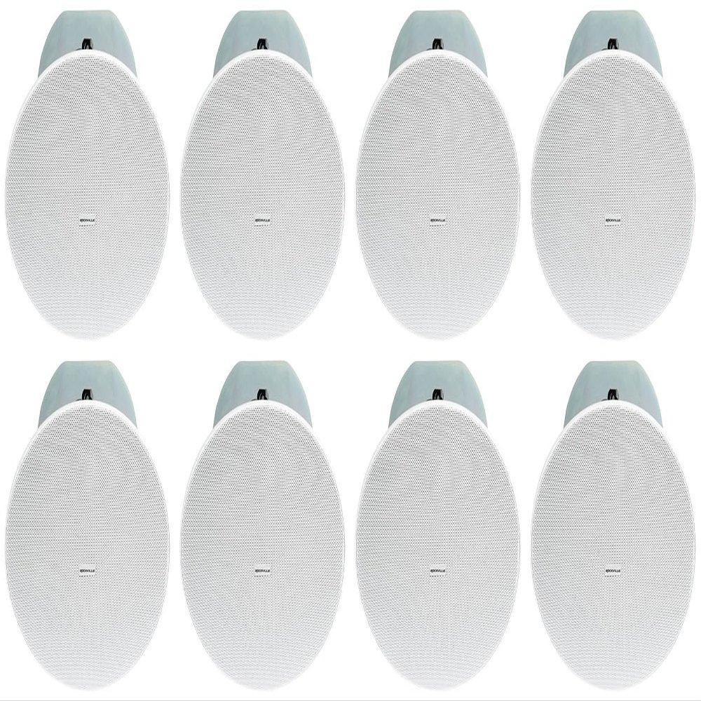 Rockville Bundle - 8 Items CC8-SUB 8" Commercial/Restaurant 70V Ceiling Subwoofers+Rough-in Kit