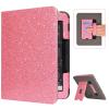 Caweet Case for Nook GlowLight 4 Plus 7.8" 2023 Release, Premium PU Leather Foldable Stand Protective Sleeve Cover with Card Slot and Hand Strap, Glitter Pink view 1