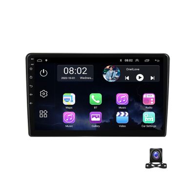 EsaSam 9 Inch Double Din Car Stereo Audio Bluetooth MP5 Player Multimedia Radio with GPS Navigation for Peugeot 308 2013~2017 Support Carplay/SWC/4G/RDS/DSP+720P Backup Camera,Y2 2g+32g