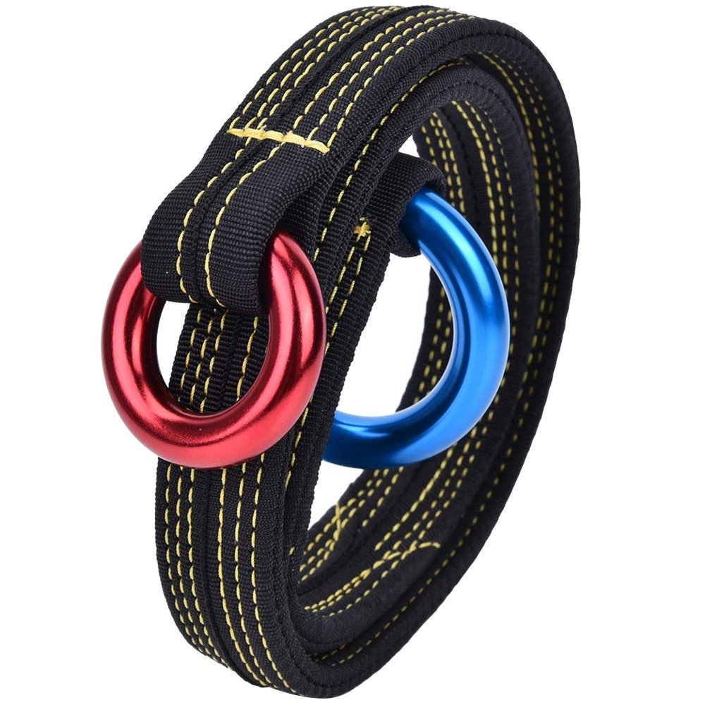 HERCHR Restraint Ropes & Lanyards Climbing Safety Lanyard Tree Climbing Loop Fall Arrest Lanyard Connector with Two Hanging Rings Capacity 22KN