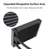 SwFoer CPU Liquid Cooler CPU Water Cooler 240mm Aio CPU Cooler Liquid CPU Cooling, Compatible with AM4 AMD Intel LGA RGB - Black view 2