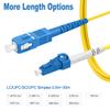 LC to SC Single Fiber Patch Cable (2m/6ft), SM Singlemode Fiber Optic Internet Cable Simplex, 9/125um LSZH Yellow OD-3.0mm  view 3