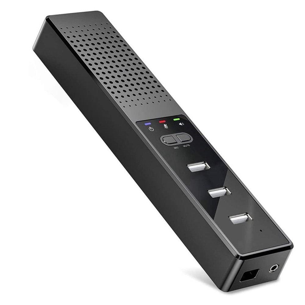 GagalU 3 in 1 Computer Speakers with Microphone & Hubs USB Conference Speaker, PC Mic for Video Conference