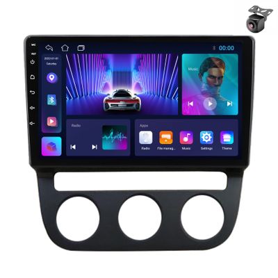 Android 12 System for VW Volkswagen Jetta 5 2005 2006 2007 2008-2010 Car Stereo with FM SWC Car-Play Android Auto GPS Navigation Touch Screen Upgrade Car Radio Multimedia Player (M150S 4core 2+32G)