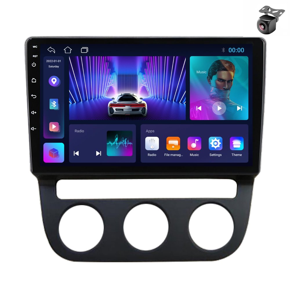 Android 12 System for VW Volkswagen Jetta 5 2005 2006 2007 2008-2010 Car Stereo with FM SWC Car-Play Android Auto GPS Navigation Touch Screen Upgrade Car Radio Multimedia Player (M150S 4core 2+32G)