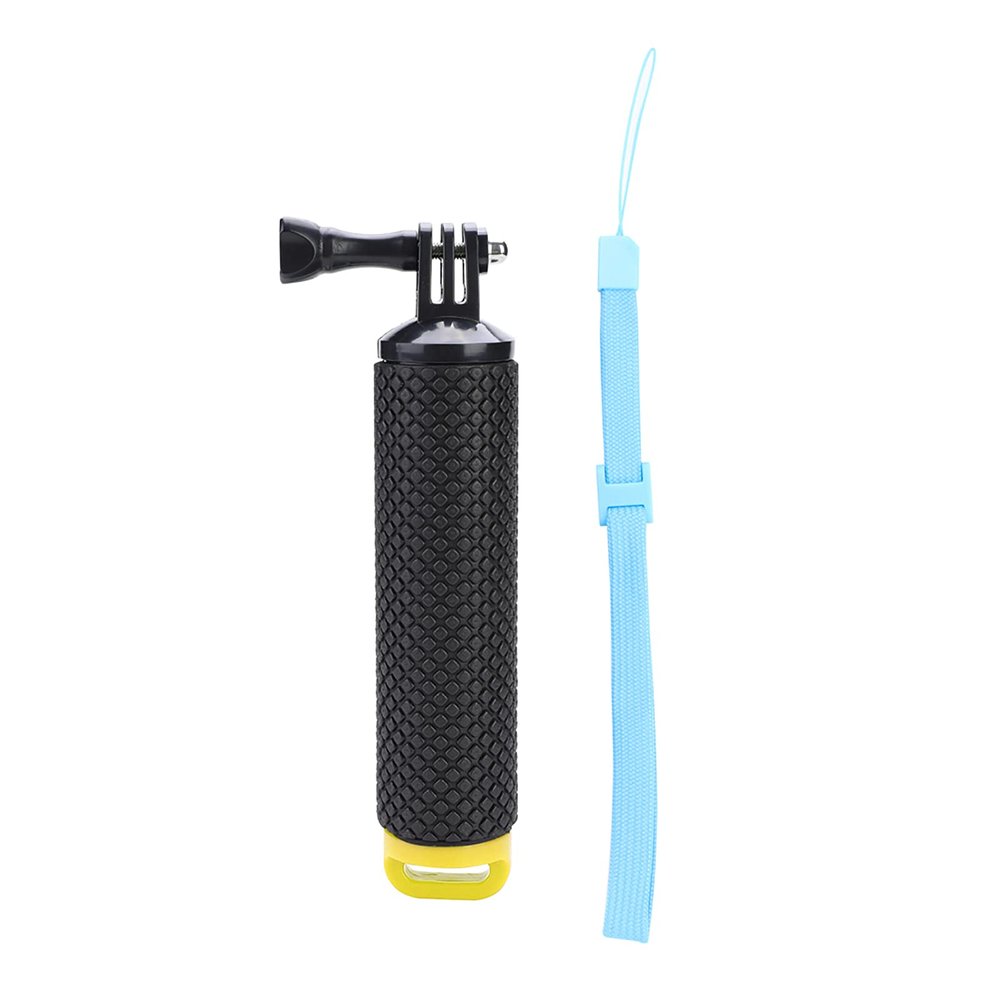 Pilipane Camera Handler & Handle Mount Accessories Kit, Avoid Slip Floating Bobber Stick Floaty Hand Grip Monopod for Water Sport and Action Cameras (Yellow)