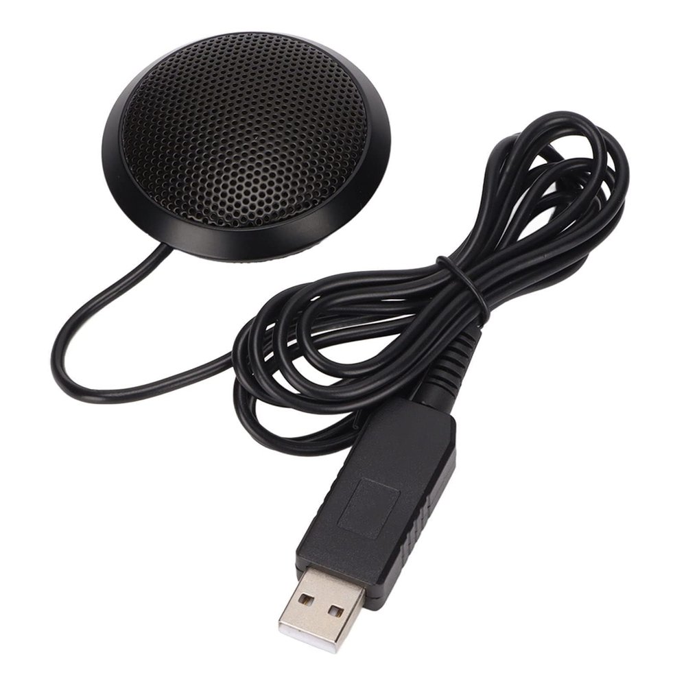 Cyrank USB Microphone, USB Conference Speaker 360 Omnidirectional Speakerphone Microphone for Online Meetings Games Chat