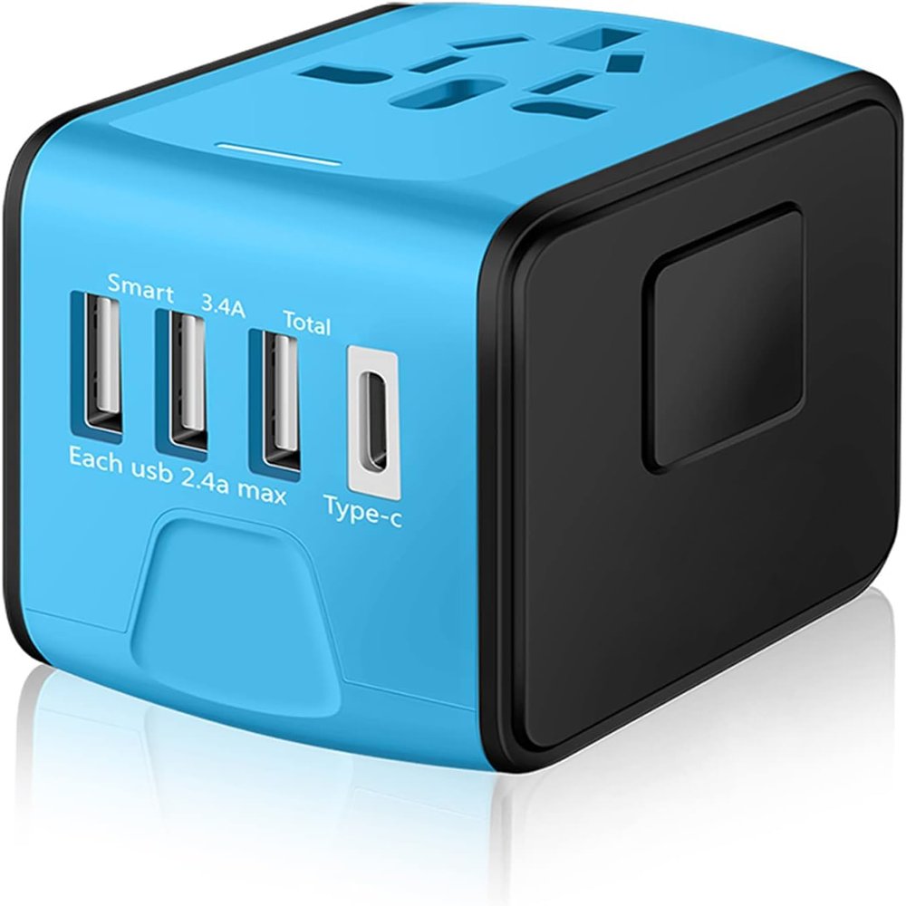 Kioosdinfely Plug Adapter Blue