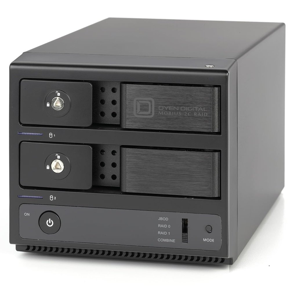 40TB Mobius 2C RAID 2-Bay USB-C Hard Drive Array