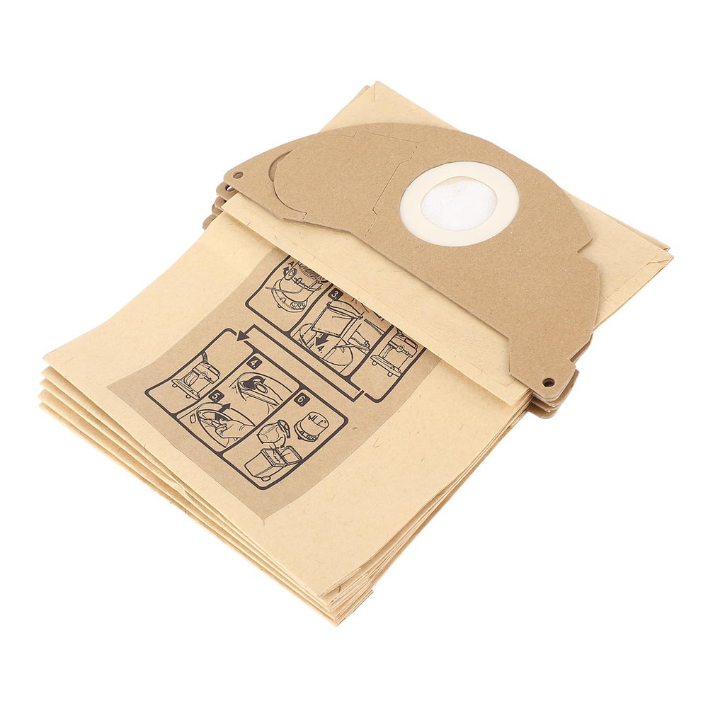 5Pcs Vacuum Cleaner Paper Bags for WD2250 MV2 - Large Capacity Garbage Rubbish Storage Backup Accessories - Efficient Filtration - Environmental