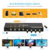 gofanco 4K 4x4 HDMI Matrix Switch  Up to 4K 60Hz 4:4:4, HDR, HDCP 2.2/1.4, Auto Downscaling, EDID Management, 7.1ch Audio, Atmos, Lightning/Surge/ESD Protection, 4 in 4 Out Video (Matrix44HD2-BSC) view 3