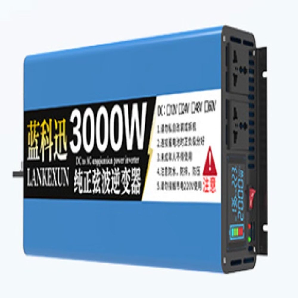 1500W Pure Sine Wave Inverter 48V to 110V Car ConverterProfessional Power Inverter Peak Power 3000W DC to AC Converter with LED Display for Power Outage Emergencies