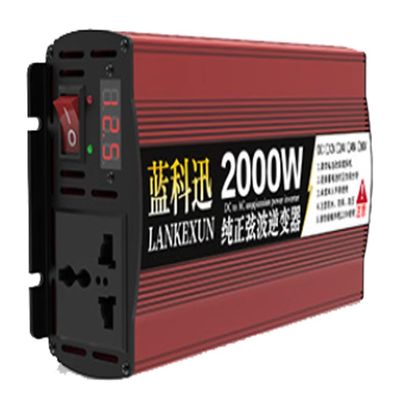 1000W Pure Sine Wave Inverter 24V to 110V Car ConverterProfessional Power Inverter Peak Power 2000W DC to AC Converter with LED Display for Power Outage Emergencies