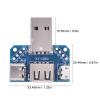 Akozon USB Mini Mail Board USB Pass Through USB Passthrough PCB,5 Pcs USB Adapter Plate Male USB to Female Typec 4P 2.54Mm Transfer Board view 2