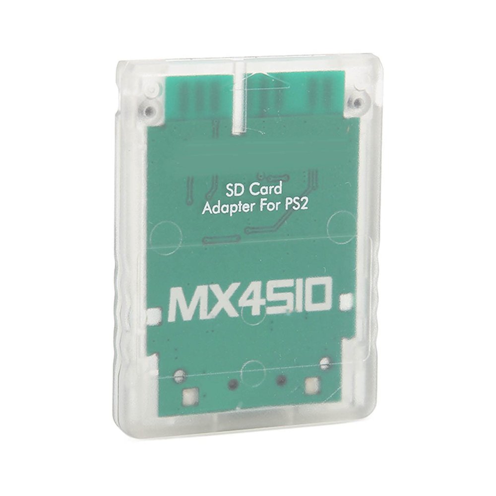 Akozon MX4SIO,MX4SIO SIO2SD Memory Card Adapter Hand Made Stable Replacement Memory Card Reader for Transparent White (#1)