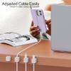 Cord Organizer Holder, 8 Pack Magnetic Desk Cable Clips Management, Hide Phone Charging Cable Keeper, Strong Adhesive Wire Charger Holder for Nightstand, Kitchen Appliances, Office Supplies view 3
