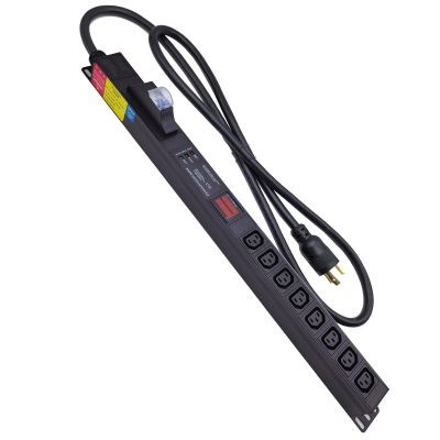 30 amp Metered PDU Install Protected by an air Switch, 8 Outlets (C13) Aluminum Alloy Shell, 120-240V, L6-30P Adapter, 7.2kW, 6 ft. Cord,Anti Electric Shock Module and Voltage Current Display Meter.