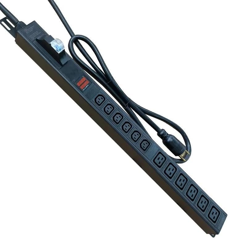 L6-30p 30A 6-bit C19+ 6-bit C13 Voltage and Current Display air Switch Overload Protection Aluminum Alloy PDU Power Socket