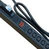 L6-30p 30A 6-bit C19+ 6-bit C13 Voltage and Current Display air Switch Overload Protection Aluminum Alloy PDU Power Socket view 2