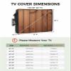 Outdoor TV Cover Waterproof and Weatherproof, Farmhouse Retro Dark Brown Wood Grain Outside TV Cover for 30 to 32 inch LCD LED, Shield TV Display Screen Protector view 2