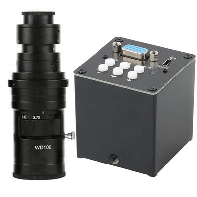 2.0MP 1080P VGA USB Type-c Video Industrial Microscope Camera For Lab Phone PCB BGA CPU Repair Soldering & 200X C-Mount Lens