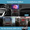 Android 13 Car Stereo for Kia Sorento 2009-2012 10.1 Inch IPS Touch Screen Car Stereo with Carplay Android Auto DSP/WiFi/GPS/SWC/Bluetooth/Mirror Link + AHD Backup Camera view 2