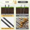 Besitu 24 Inches Straight Rebar Stakes(20-Pack), 1/2" Diameter Steel Metal Stakes for Garden with Chisel Point End Heavy Duty Ground Anchors for Landscape, Concrete Form, Camping & Trapping Black view 4