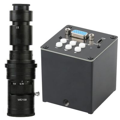 2.0MP 1080P VGA USB Type-c Video Industrial Microscope Camera For Lab Phone PCB BGA CPU Repair Soldering & 500X C-Mount Lens