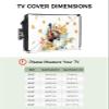 Outdoor TV Cover Waterproof and Weatherproof, Thanksgiving Watercolor Turkey with Pumpkins White Outside TV Cover for 48 to 50 inch LCD LED, Shield TV Display Screen Protector view 2