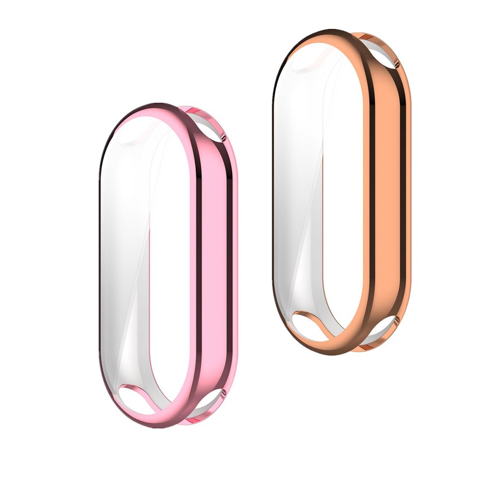 Muovrto Soft TPU Protective Case for Xiaomi Band 8,Full Cover Tempered Glass Screen Protector