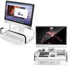 AboveTEK Acrylic Monitor Stand, Clear Monitor Riser & 2-Tier Acrylic Monitor Stand, Premium Acrylic Stand for Home Office, PC TV Stand with Keyboard Storage Heavy Duty Desk Riser view 1