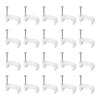 uxcell Cable Clips, 100Pcs 14mm Nail in Cable Clips Circle Cable Clamps Cable Tacks Cord Clips Wire Holder for Cords Management view 1