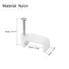 uxcell Cable Clips, 100Pcs 14mm Nail in Cable Clips Circle Cable Clamps Cable Tacks Cord Clips Wire Holder for Cords Management view 2