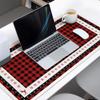 Christmas Oversized Gaming Mouse Pad, Xmas Deer Red Buffalo Plaid Desk Mat for Home Office Extended XXL Computer Mouse Pad with Non-Slip Backing for Laptop Desktop Keyboard,35x15 inch view 3