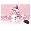 Christmas Oversized Gaming Mouse Pad, Christmas Pink Snowflake Elf Snowman Desk Mat for Home Office Extended XXL Computer Mouse Pad with Non-Slip Backing for Laptop Desktop Keyboard,35x15 inch view 1