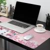 Christmas Oversized Gaming Mouse Pad, Christmas Pink Snowflake Elf Snowman Desk Mat for Home Office Extended XXL Computer Mouse Pad with Non-Slip Backing for Laptop Desktop Keyboard,35x15 inch view 2